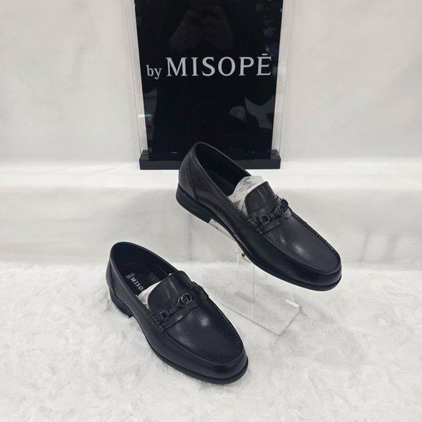 By 男性 バンド装飾 ローファー 122HT439DY201 BLACK 3 JJ