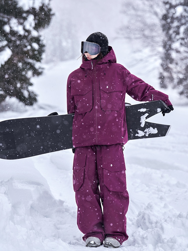 スノボウェア 3色 2025 2026 上下セット 耐水圧20000mm ジャケット アウター パンツ 3L 韓国風 メンズ レディース スノーボードウェア スノーウェア スキーウェア 黒白紫