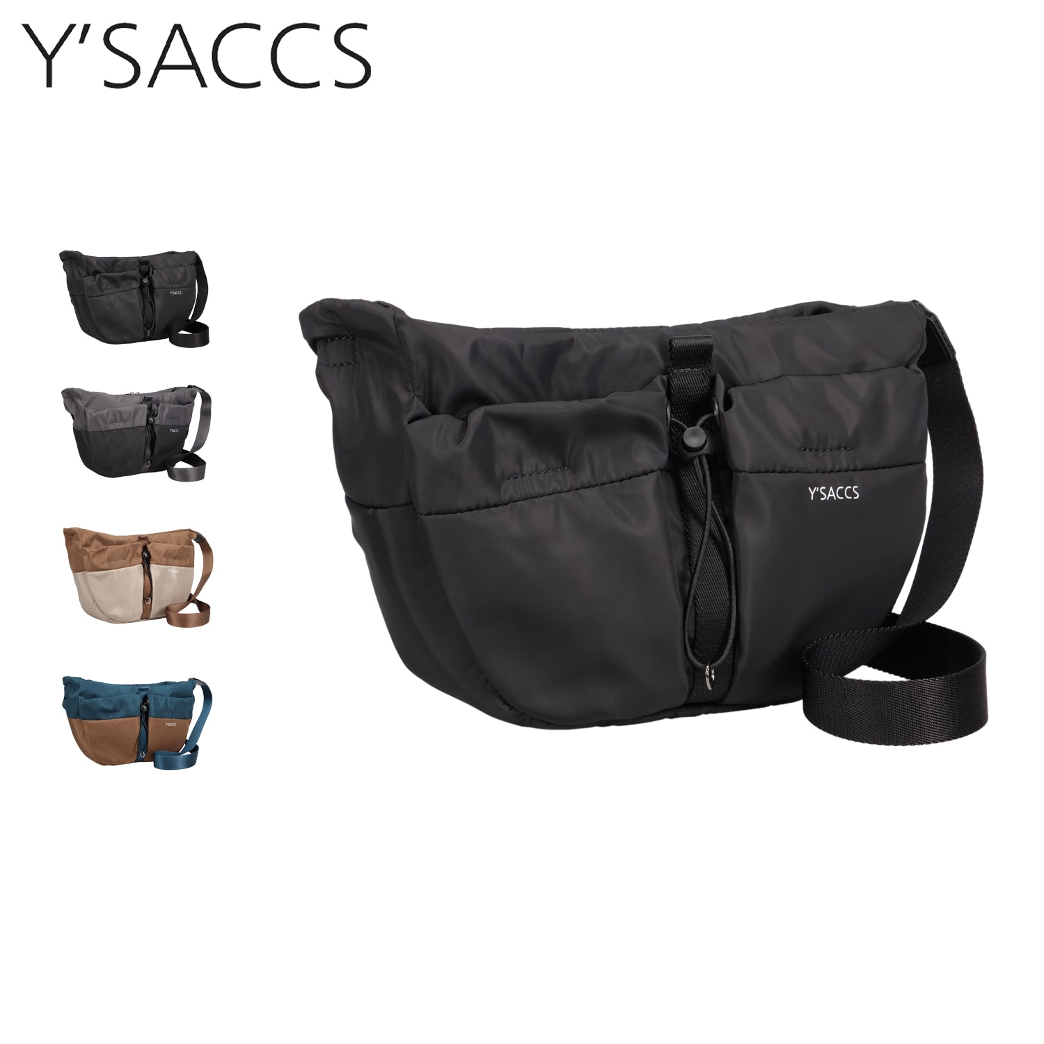 ショルダーバッグ ミニ レディース 斜めがけ 大人 軽量 ドローストリング コンビカラー mini 20-052-01