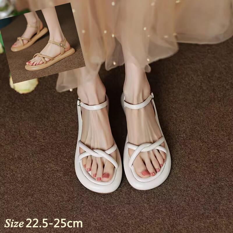 サンダルレディースぺたんこ無地軽量軽い通気性脚ウォーキングシlューズ通勤