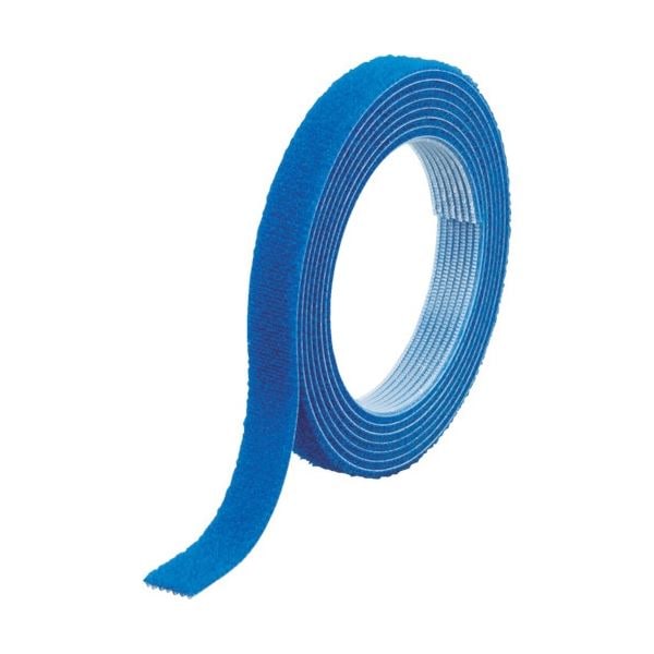（まとめ）マジックバンド 結束テープ 両面 幅20mmx長さ10m 青 1巻[x3]