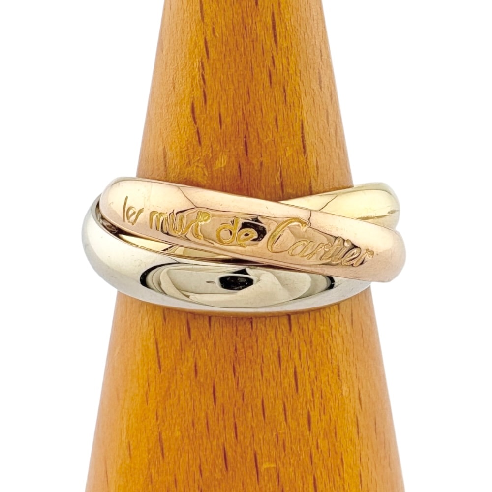 カルティエ トリニティ リング 指輪 14号 18金 K18イエローゴールド CARTIER 中古 美品