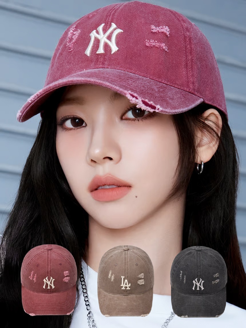 [カリナPICK] ダメージウォッシング アンストラクチャーボールキャップ ニューヨークヤンキース