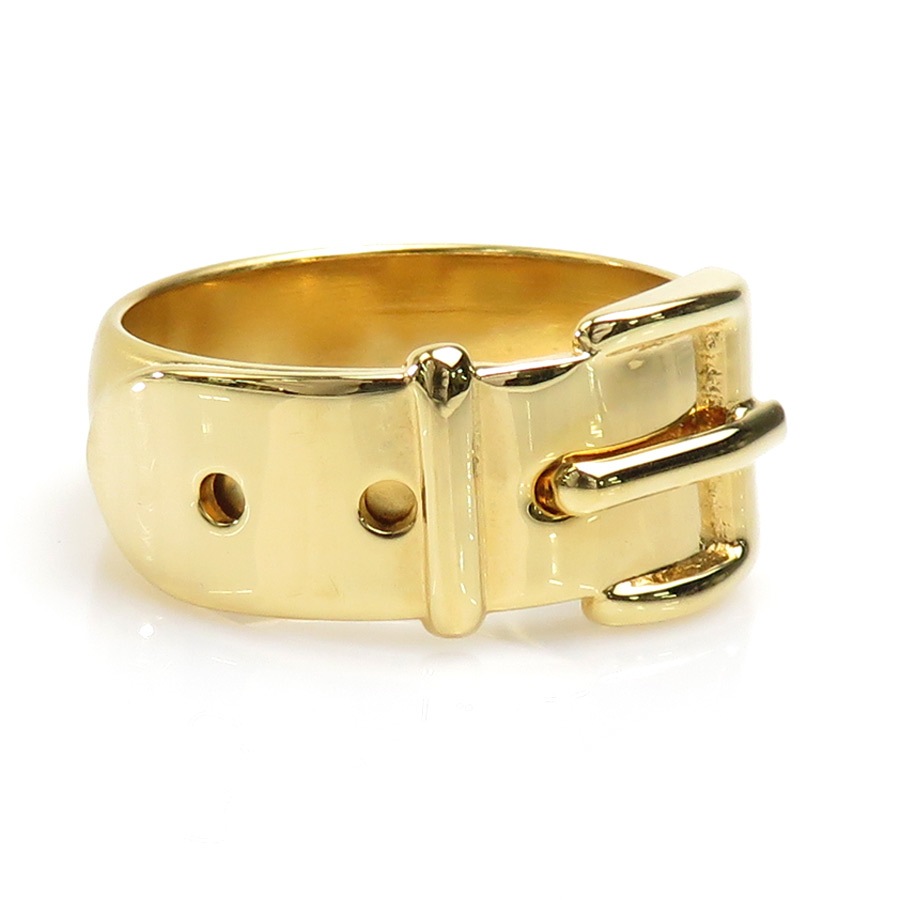 スカーフリング ベルトモチーフ メタル ゴールド レディース e57368a