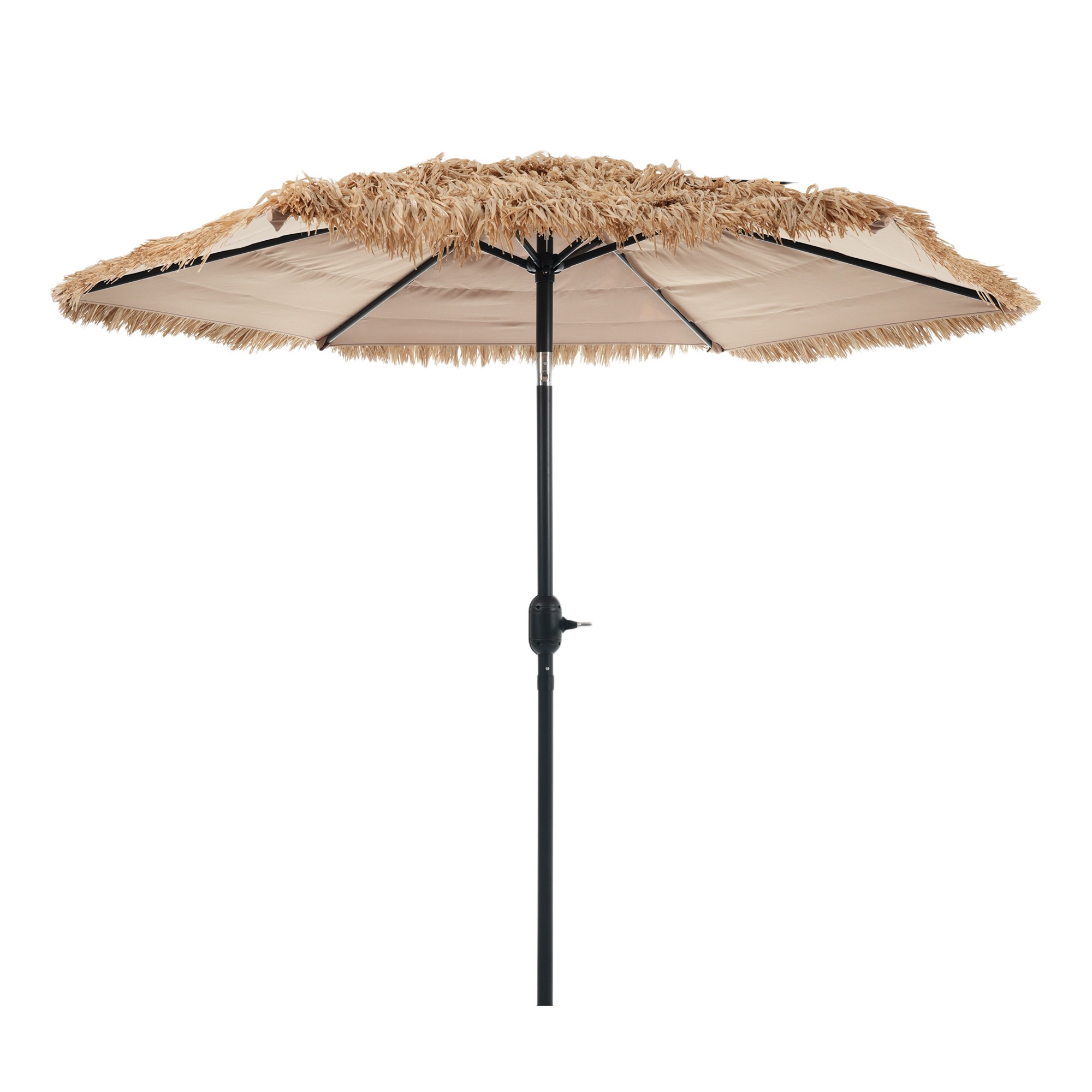 【当日出荷/19】ハワイアン パラソル単体 ナチュラル 直径220cm 30+UPF紫外線対策 角度調整 パラソルセット ベース パラソル ガーデンパラソル