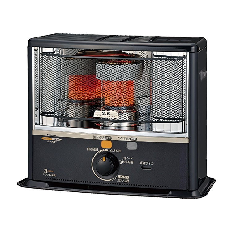 ストーブ 石油ストーブ ポータブル ダークグレー 木造9畳 コンクリート13畳 安全装置 ニオイカット 対震自動消火装置 SX-E3524WY-HD