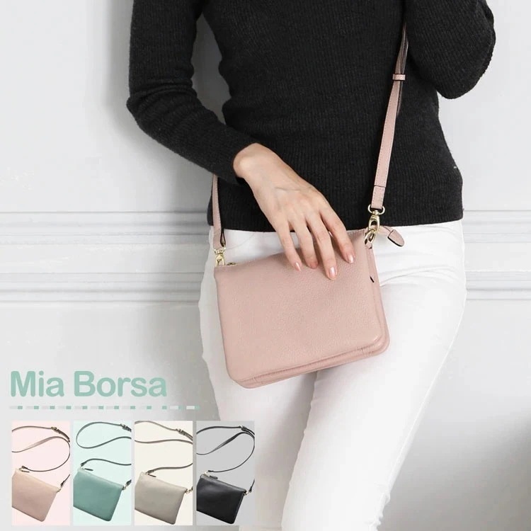 [MiaBorsa]牛革レザーショルダーバッグ
