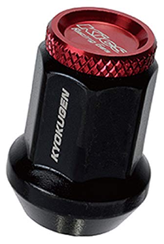 協栄産業 極限 貫通ナット アルミキャップ付き M12XP1.25 16 レッド 16個入 HP36
