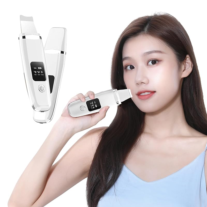 Empune 美顔器 ウォーターピーリング ems 超音波振動 ピーリングイオン導出 イオン導入 4種類モード 1台多役 液晶画面 自宅用美顔器 IPX7防水 日本語説明書付き USB 男女兼用 記念