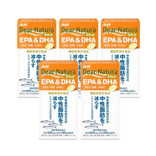 5個セット アサヒ ディアナチュラゴールド EPA＆DHA 180粒 (30日分)