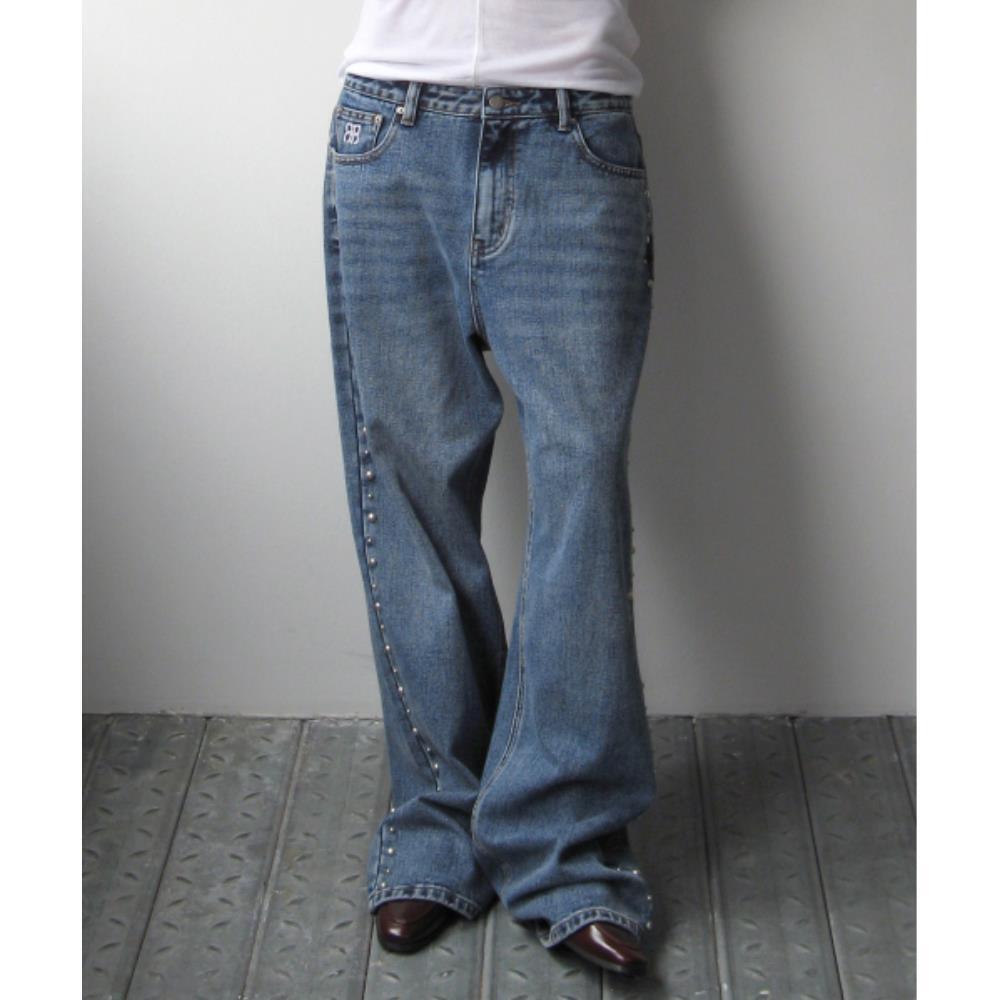 ROCKCAKE Studded Line Point Jeans Blue RC25PT07900BL