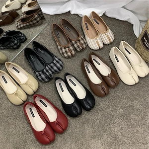 ZJ 大人気間違いなし 足袋フラットシューズこの 女性女性シューズ女性フラットシューズジュースフラットシ