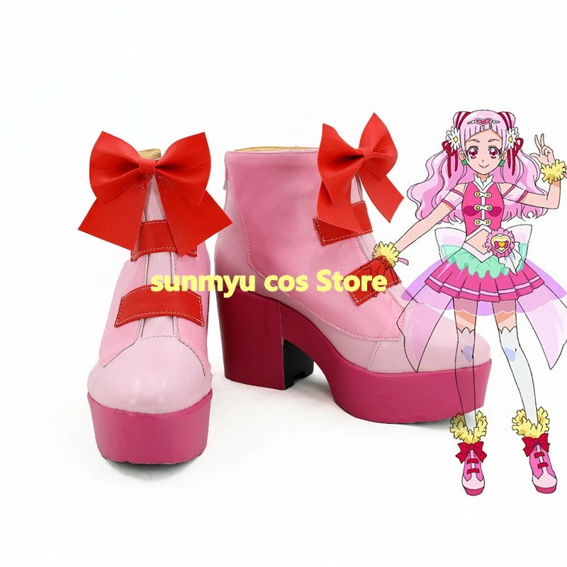 HUGっと！プリキュア 野乃 はな（のの はな） キュアエール コスプレ靴 ブーツ