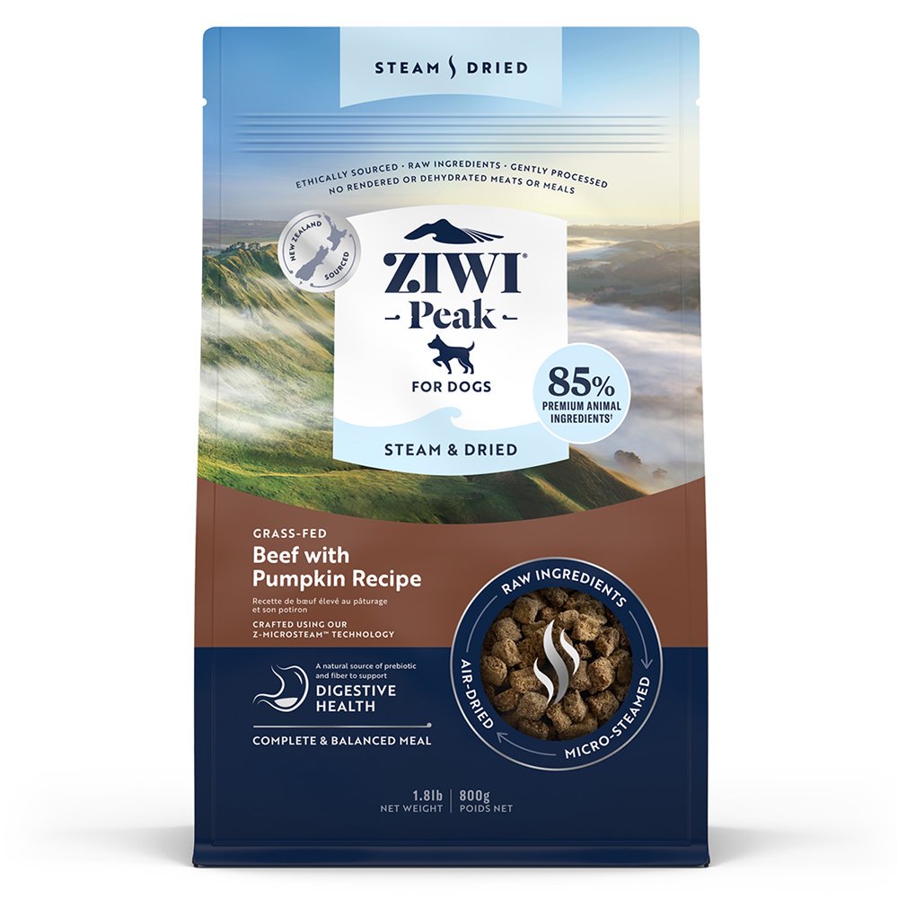 ジウィピーク　スチーム＆ドライ　ドッグフード　ビーフ　８００ｇ　ｚｉｗｉｐｅａｋ　ＣＲＣ45―02―12―20―00