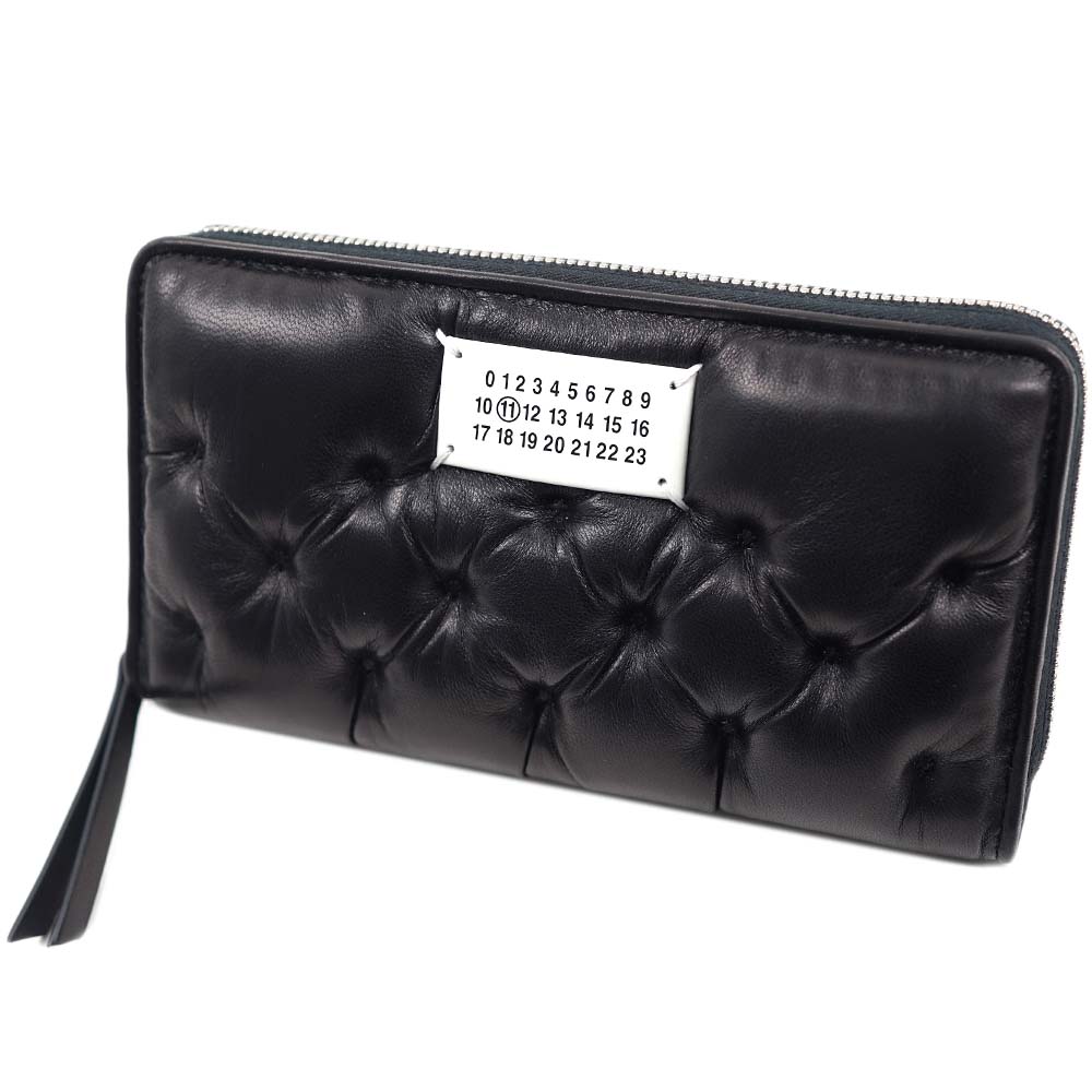 メゾンマルジェラ Maison Margiela 長財布 ラウンドファスナー レディース メンズ グラム スラム エンブローダリー ウォレット ブラック SA1UI0030-P6434-T8013