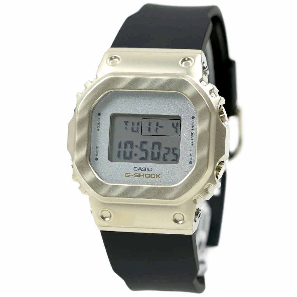 Gショック カシオ 腕時計 日付 カレンダー ストップウォッチ タイマー アラーム レディース ゴールド ブラック CASIO G-SHOCK GM-S5600BC-1