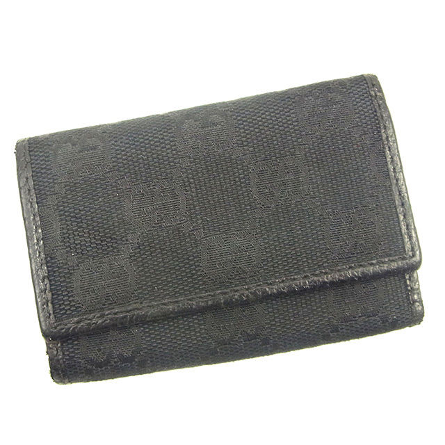 キーケース 6連キーケース ＧＧキャンバス ブラック シルバー 中古