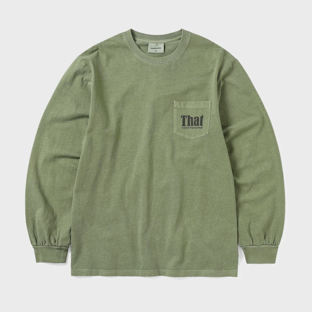ディスイズネバーサティ That Pocket L/S Tee Olive