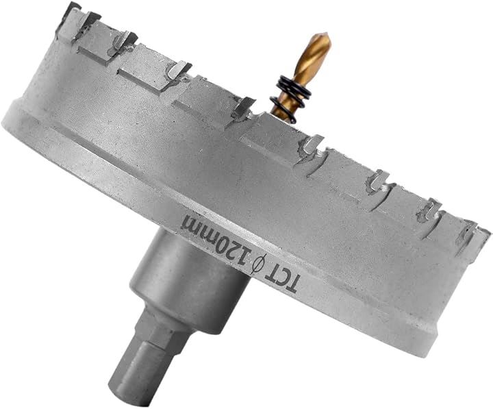 互換品現役電気工事士・大工推薦＆監修超硬 ステンレス ホールソー 穴あけ 電動ドリル ホルソー ホールカッター(120mm)