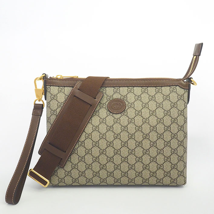 【美品】グッチ 2WAY クラッチバッグ インターロッキングG 男女兼用 【ショルダーバッグ】