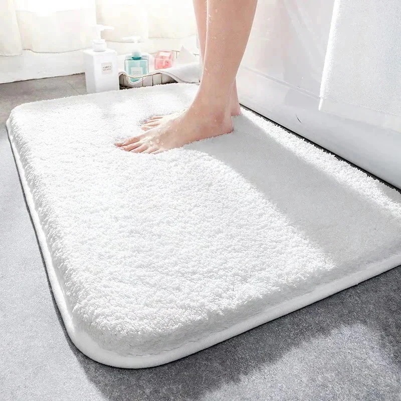 【裕福になる】超厚手の吸収性バスマット 快適で柔らかいバス シャワーの玄関マット