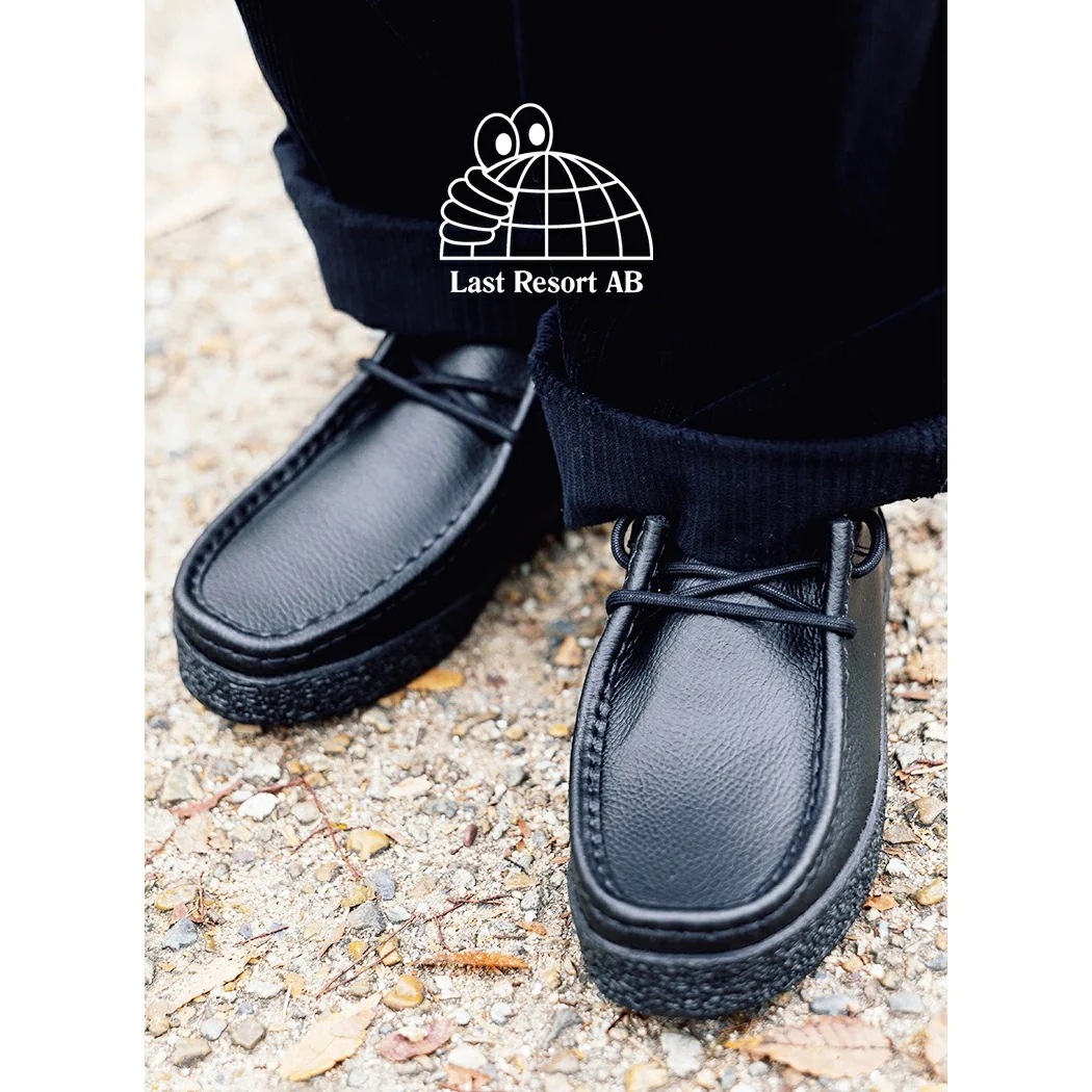 LAST RESORT AB ラストリゾート VM006 モック ロー レザー ブーツ スニーカー MOC LO LEATHER BLACK/BLACK ( ブラック 黒 モカシン メンズ SKATE