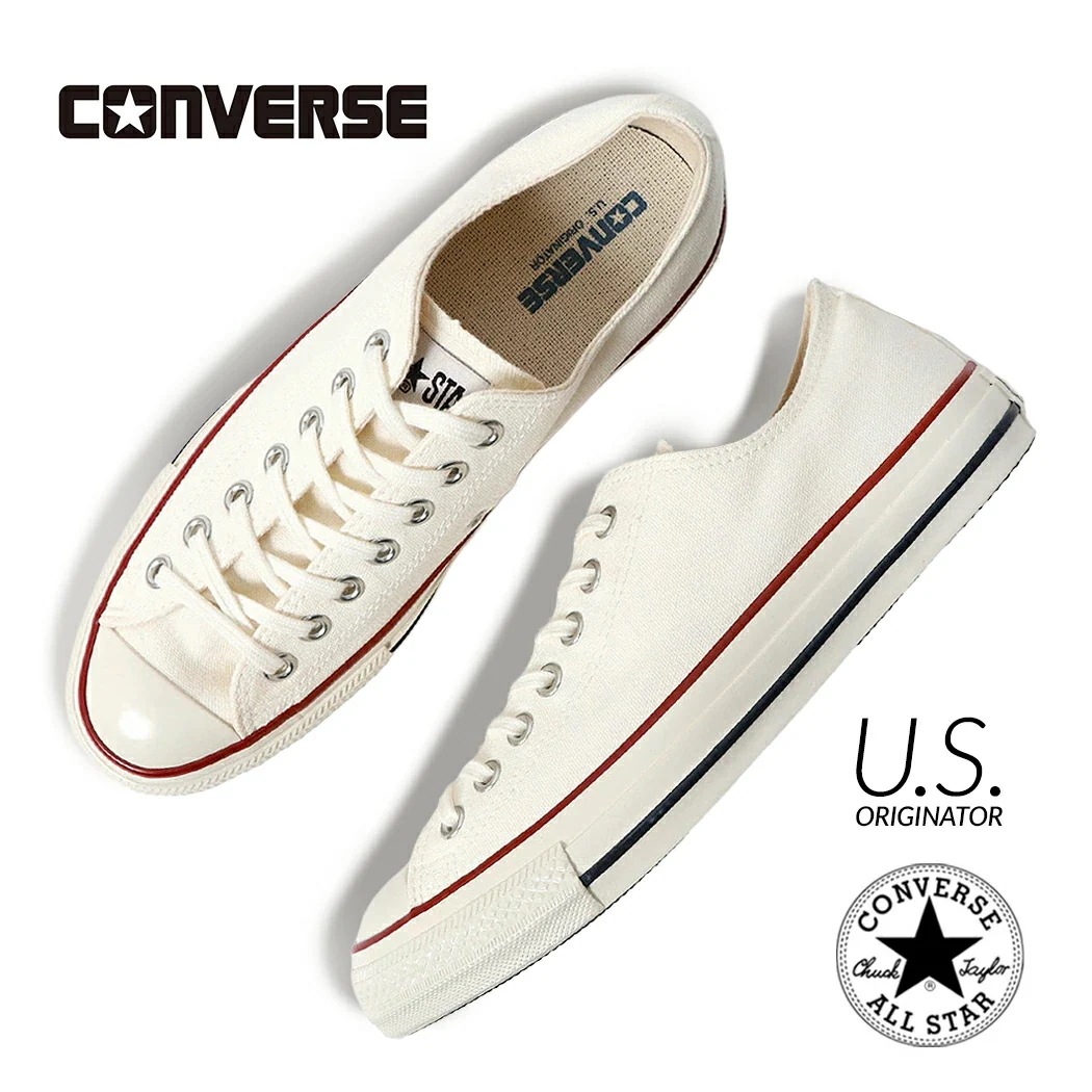 CONVERSE コンバース オールスター スニーカー ALL STAR US OX WHITE TRICOLOR ( CT70 白