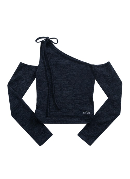 【AS"ON】 MUSE CUT-OUT TEE / NAVY 正規品