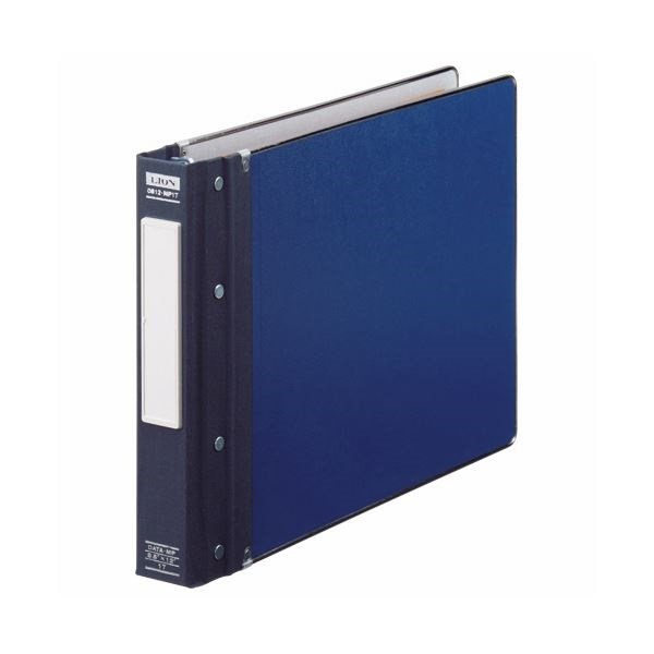 （まとめ）ライオン事務器 データバインダーバーストタイプ T8.5Y12 17穴 350枚収容 青 0812-MP17 1冊 3セット