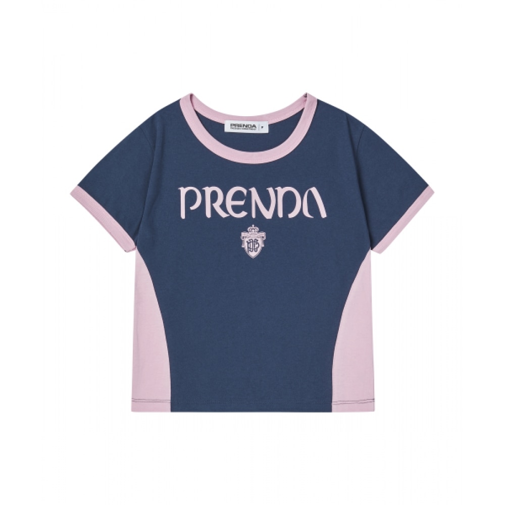 PRENDA スポーツクルーネック T シャツディープブルー