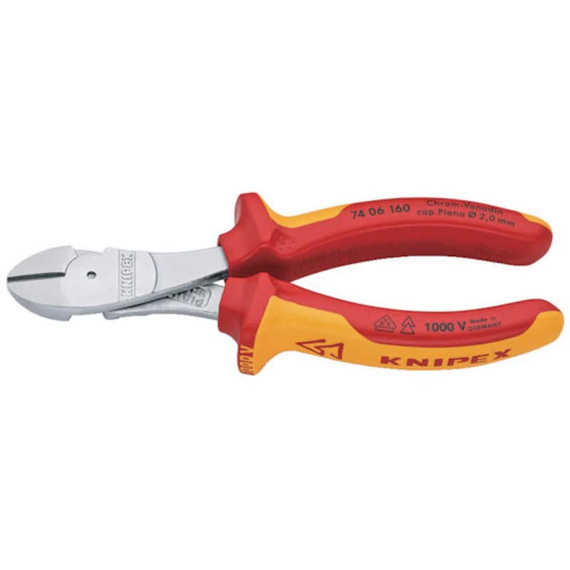 KNIPEX社　絶縁1000V強力型ニッパｰ 160mm　7406160