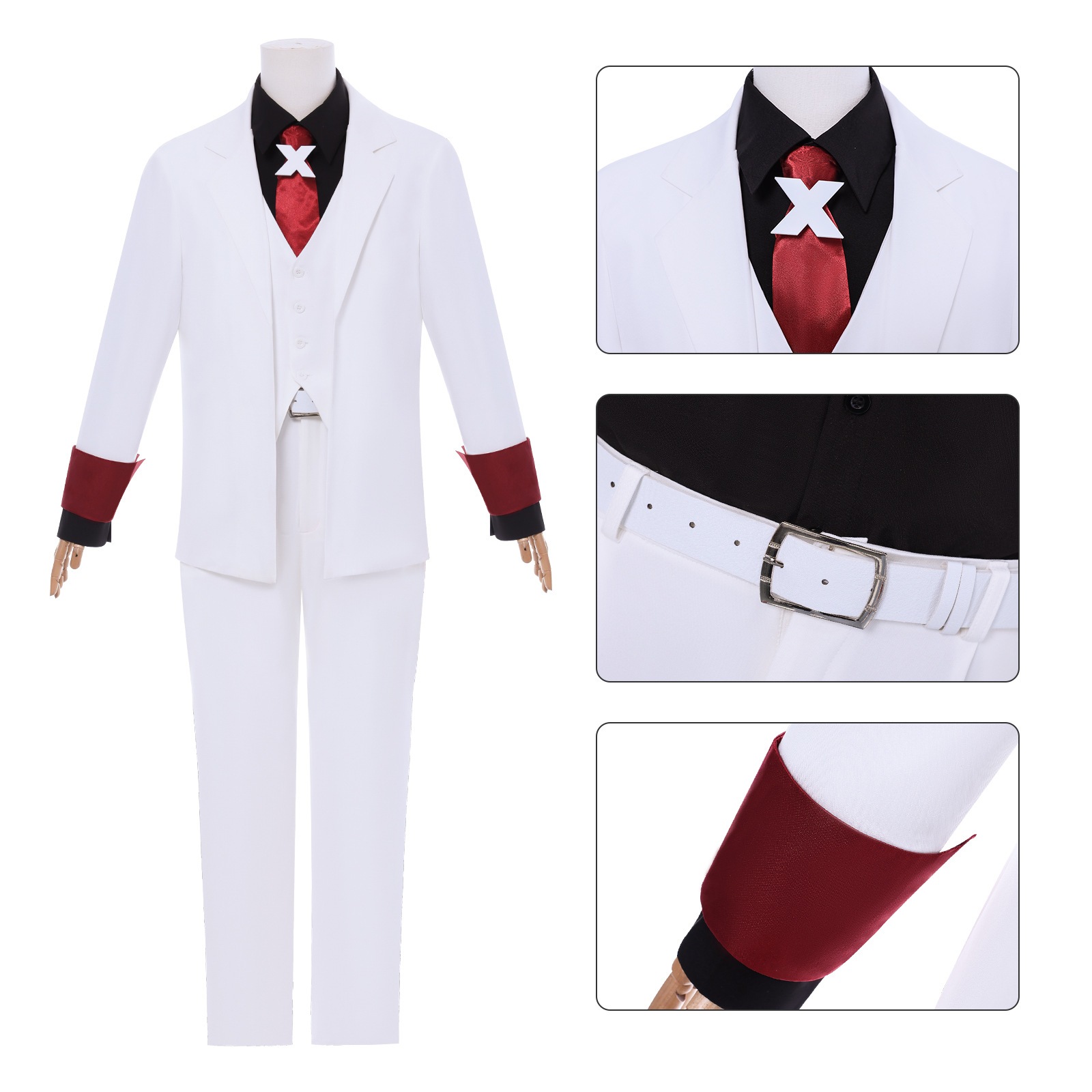 急速出荷 コスプレ 仮装凸変英雄xcos服幸運青xコスプレ衣装白いスーツ二次元アニメ衣装 イベント用品