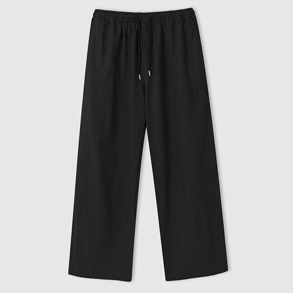 メンズ ディオ リネン ワイド バンディングパンツ AT PTS Q002 ブラック_P422777027