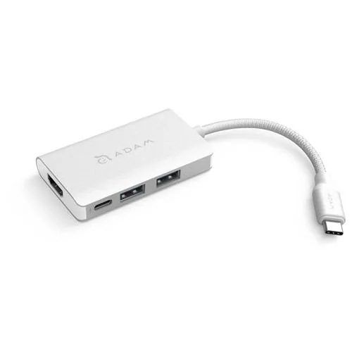 ADAM elements AAPADHUBA01MSL USB Type-C用 2ポートハブ／PD／HDMI変換アダプター ADAM elements CASA Hub A01M Silver