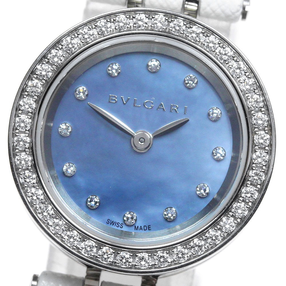 ブルガリ BVLGARI BZ23S B-ZERO1 12Pダイヤ クォーツ レディース 良品 保証書付き_861442【中古】