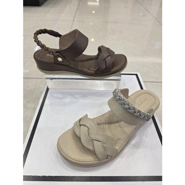 女性天然ラムスキン4cm 2-WAYサンダル/スリップ兼用LCWW26U626 (P003796516)