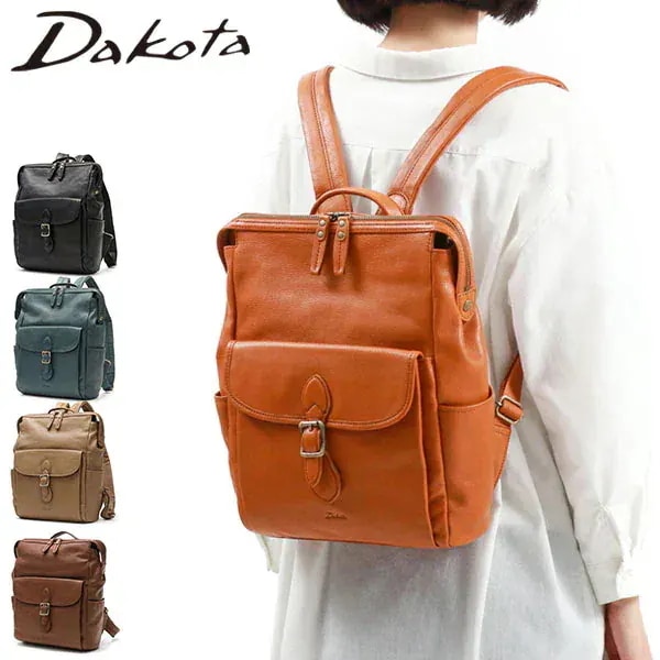 ダコタ限定ノベルティ付 リュック ファレル 本革 革 やぎ革 レザー リュックサック デイパック バックパック バッグ A4 小さめ 通勤 通学 スリム 薄マチ レディース 1034244