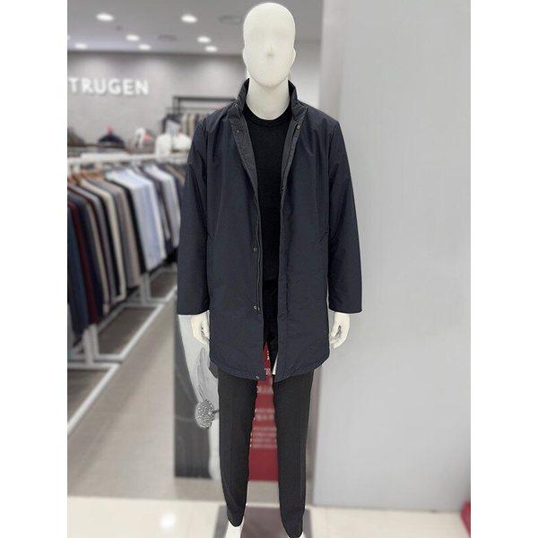 メンズ秋冬軽量リバーシブル2WAYトレンチコート型ジップアップロングジャンパー 2色 - チャコールネイビー 17,059円