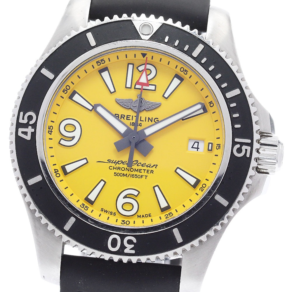 ブライトリング BREITLING A17366 スーパーオーシャン 42 デイト 自動巻き メンズ 保証書付き_931993【中古】