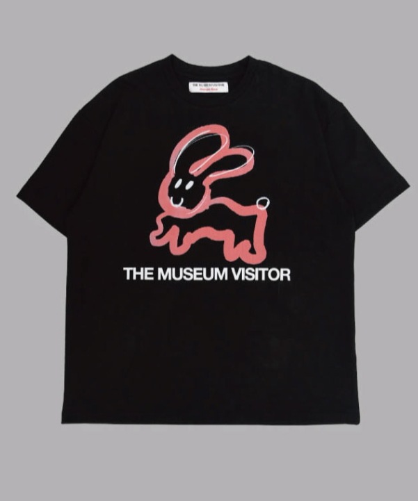 【THE MUSEUM VISITOR】 RABBIT PRINTED T-SHIRTS : BLACK 10,640円