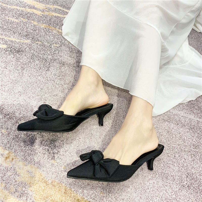 サンダル ミュール スリッパ 大人可愛い カジュアル シンプル リボン きれいめ おしゃれ お出かけ フェイクレザー 春夏 20代 30代 40代 女性用 レディース 無地 トレンド