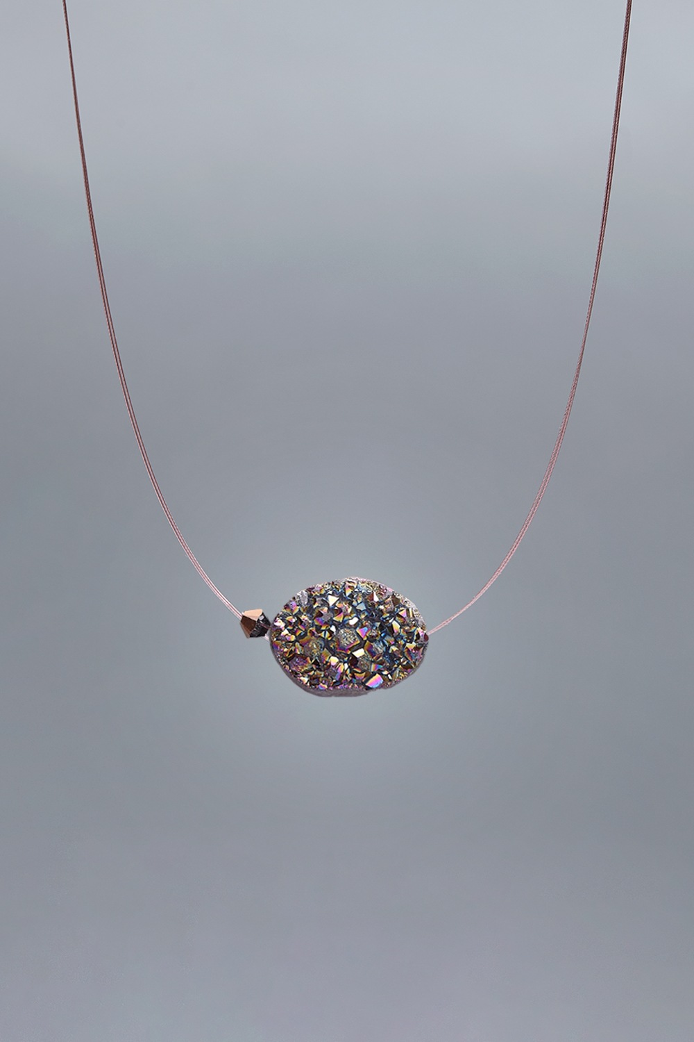 [HAZINA] Aurora Druzy Agate Singular Necklace