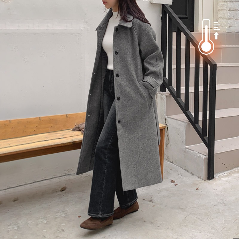 [tct0126] 韓国ファッションウールヌービーシングルロングコート 8,986円