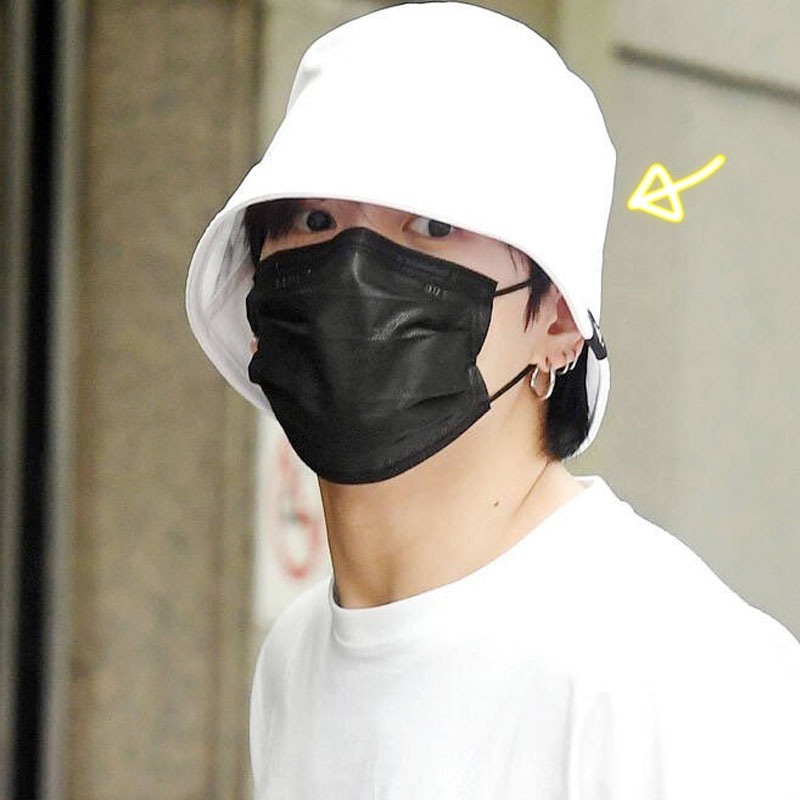 BTS ジョングク 着用 バケットハット Label drop over fit bucket