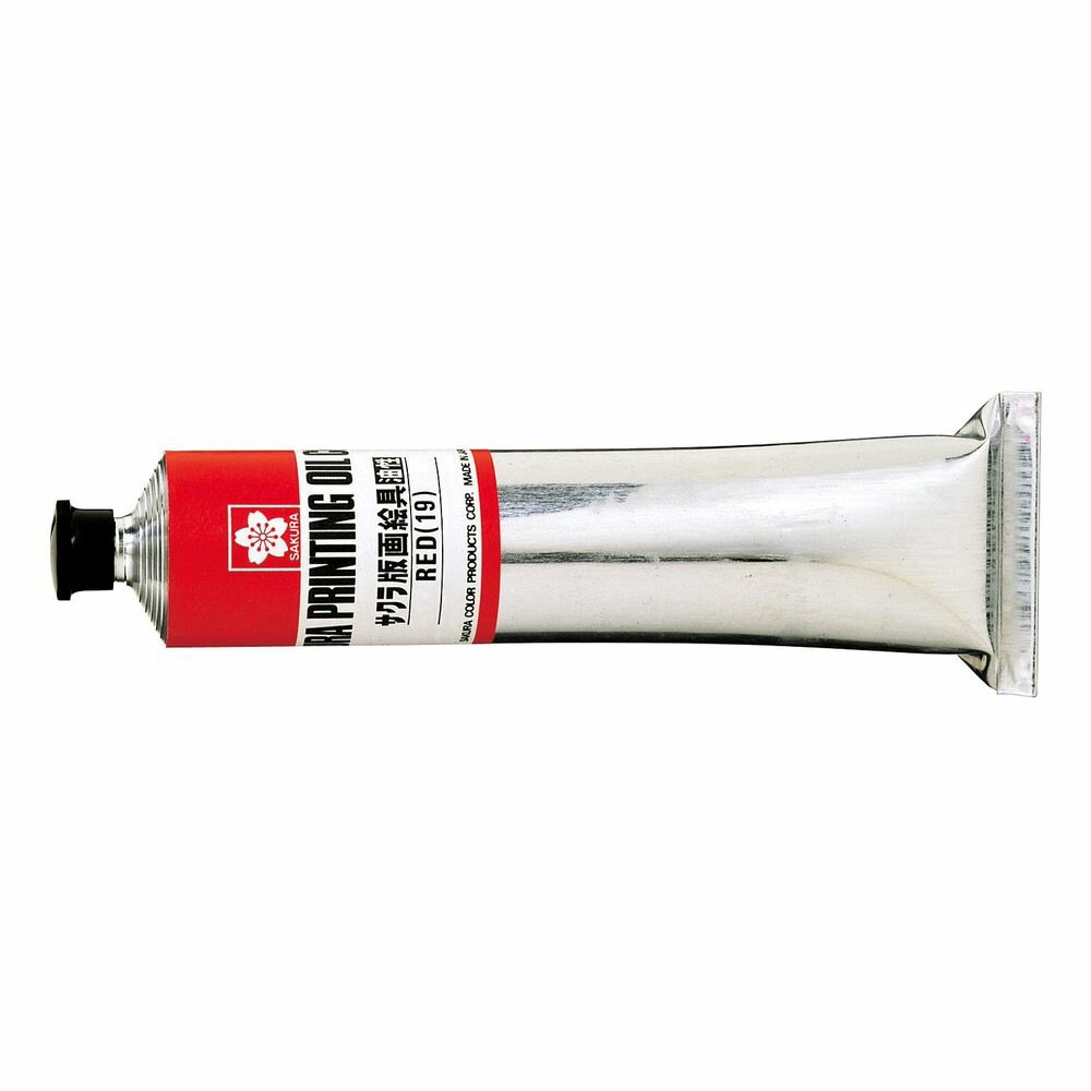 （まとめ買い）サクラクレパス 版画絵具 油性 100ml 赤 OH100ML#19 [x5]