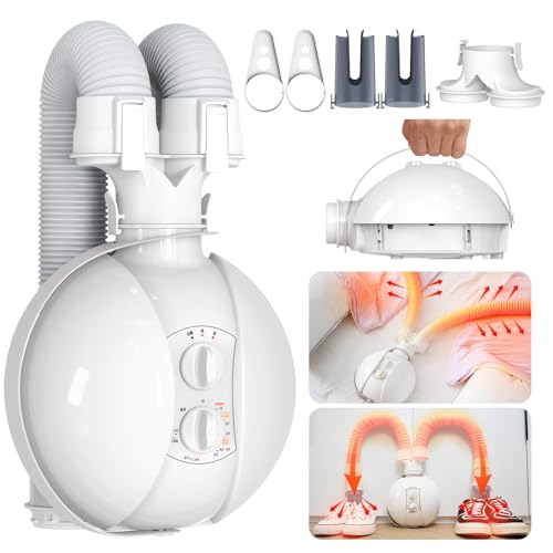 【5分速暖＆20分速乾】ATOPSUN 布団乾燥機 ふとん乾燥機 ダニ退治 ツインノズル 布団2組・靴2組対応 マット不要 温風機能 多機能自動温度調節・タイマー調節可能 衣類乾燥 靴乾燥 布団乾燥