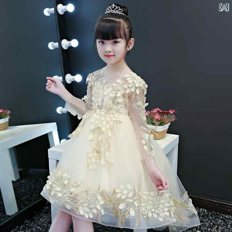 フラワーガール ドレス キッズ ジュニア ファッション 女の子 子供服 ガール 豪華感 かわいい プリンセス イベント 結婚式 パーティー 衣装 発表会 誕生会