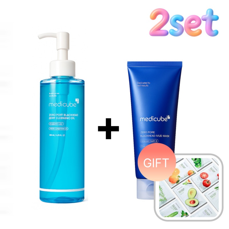 ゼロポアブラックヘッドマッドパック100g＋ゼロポアブラックヘッドディープクレンジングオイル205ml 毛穴ケア.角質オフ.さっぱり.韓国コスメ.スキンケアセット.黒ずみ対策.保湿ケア.ディープクレン 4,936円