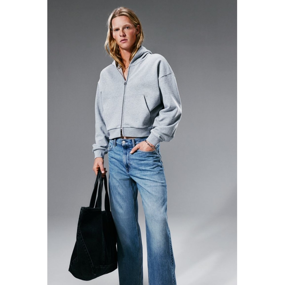 H&M ルーズハイジーンズデニムブルー