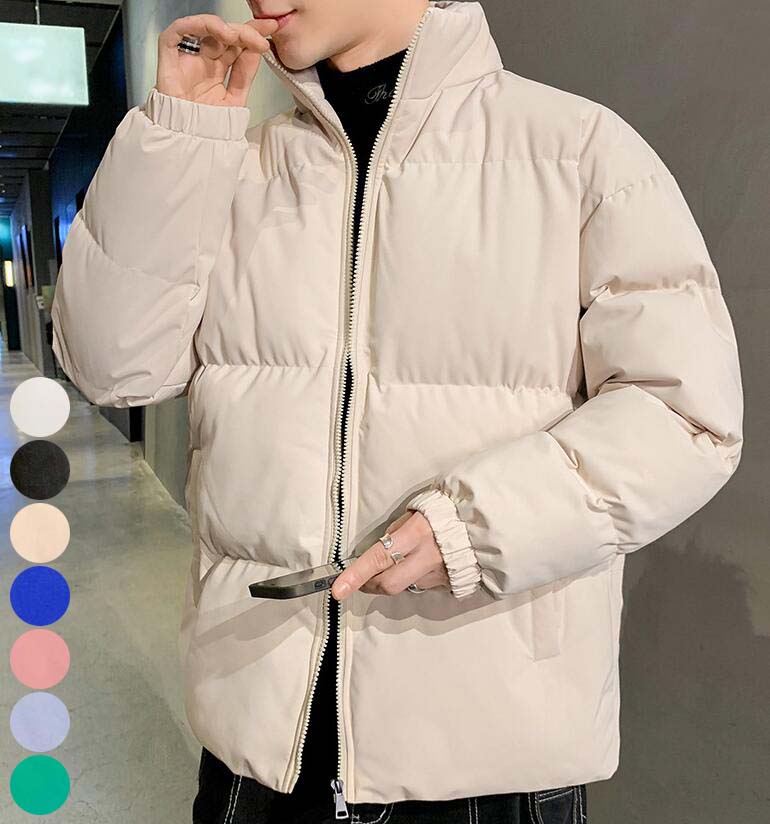 ダウンコート ショートコート 防寒服 お出かけ 旅行 通勤 通学 メンズ ダウンジャケット 防寒着 中綿コート アウター 立ち襟 オーバー 綿入れ 厚手上着 ジャケット メンズコート 韓国風 大きいサ